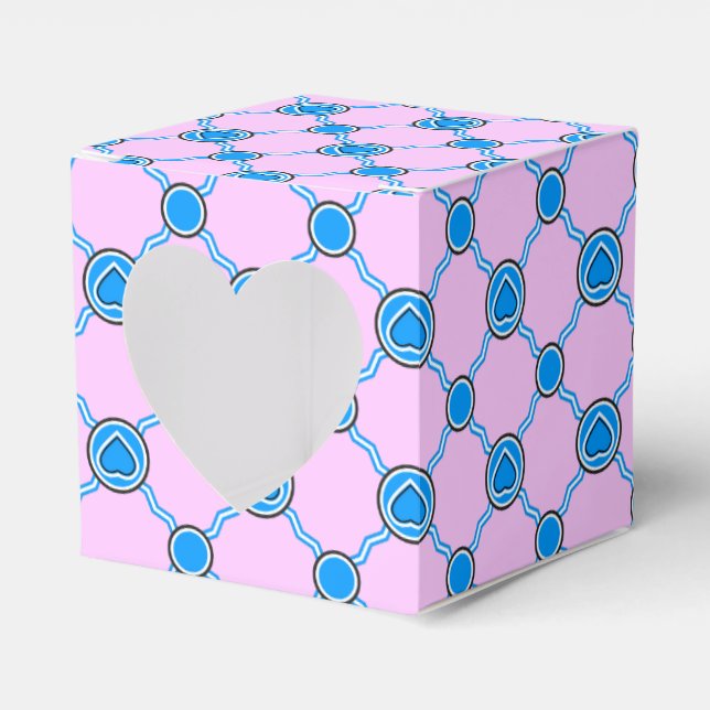 Caja Para Regalos Un corazón azul blanco (Anverso)