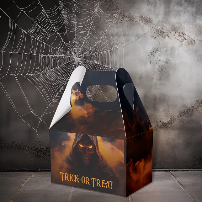 Caja Para Regalos Un demonio oscuro con naranja humo halloween (Subido por el creador)