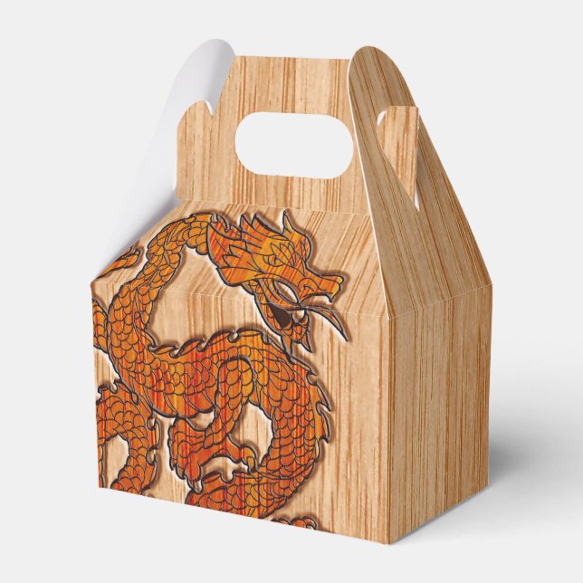 Caja Para Regalos Un Dragón Crimson en Bamboo como (Front Side)