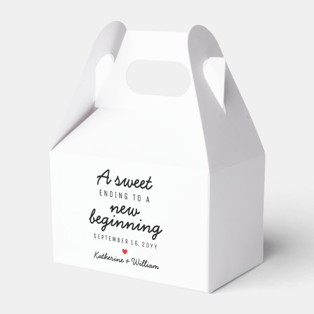 Caja Para Regalos Un dulce final para un nuevo Personalizado de inic (Front Side)