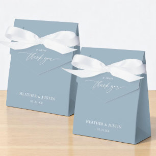 Caja Para Regalos Un dulce gracias Boda azul turbio