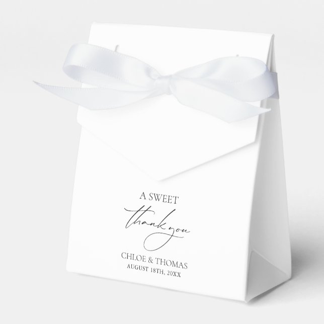 Caja Para Regalos Un Dulce Gracias Boda Mínimo (Front Side)