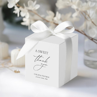 Caja Para Regalos Un Dulce Gracias Boda Mínimo