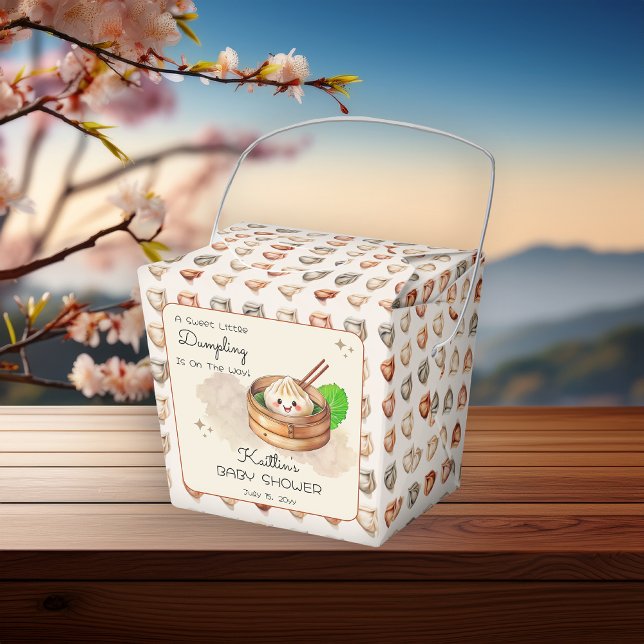 Caja Para Regalos Un dulce y pequeño asunto de Kwai Baby Shower ("A Sweet Little Dumpling Is On The Way!" Kwai Steamed Dumpling Baby Shower Take Out Favor Boxes)
