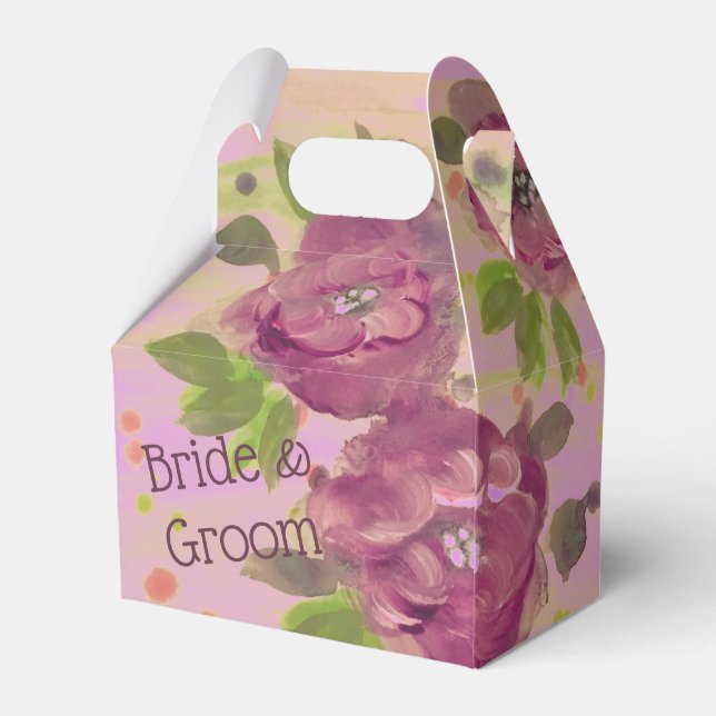 Caja Para Regalos Un Fantástico Favor Boda En Púrpura (Reverso)