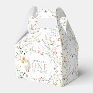 Caja Para Regalos Un flor silvestre de oca boba 1er cumpleaños