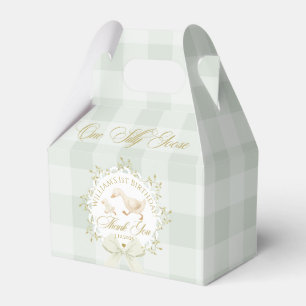 Caja Para Regalos Un ganso tonto Cumpleaños 1 verde a cuadros