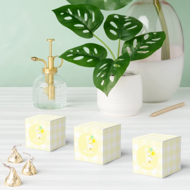 Caja Para Regalos Un ganso tonto Gingham cumpleaños 1 (Múltiple)