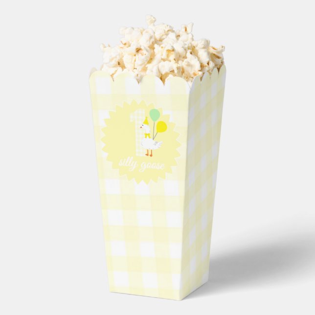 Caja Para Regalos Un ganso tonto Gingham cumpleaños 1 (apareció)
