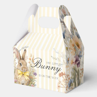 Caja Para Regalos Un lindo conejito floral con lazo amarillo para Ba