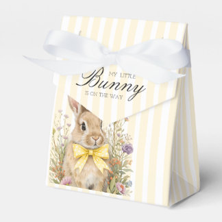 Caja Para Regalos Un lindo conejito floral con lazo amarillo para Ba