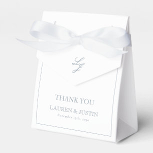 Caja Para Regalos Un Monograma Dusty Blue Elegant Wedding Gracias