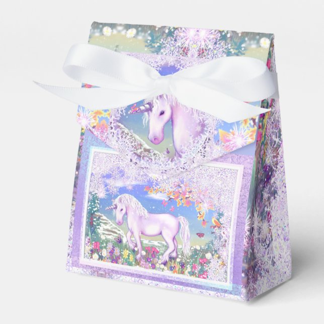 Caja Para Regalos Un paraíso violeta y nieve (Front Side)