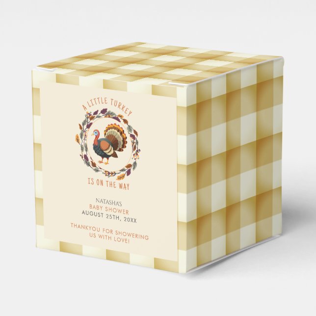 Caja Para Regalos Un pequeño Baby Shower de Acción de Gracias de Tur (Costado Anverso)