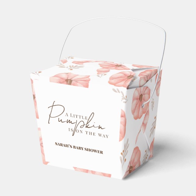 Caja Para Regalos Un pequeño Baby Shower de calabaza (Front Side)