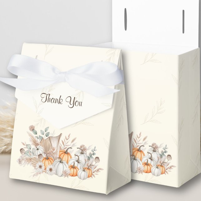 Caja Para Regalos Un pequeño Baby Shower de calabaza (A Little Pumpkin Is On The Way Baby Shower Favor Box)