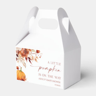 Caja Para Regalos Un pequeño calabaza rusto Baby Shower con flores d