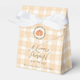 Caja Para Regalos Un pequeño calabaza Whimsical Gingham Baby Shower