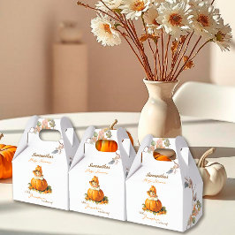 Caja Para Regalos Un pequeño Chica de calabaza de otoño Baby Shower