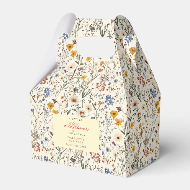 Caja Para Regalos Un pequeño Chica de flores silvestres en Baby Show (Front Side)