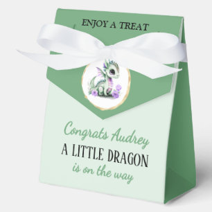 Caja Para Regalos Un pequeño dragón está en camino 4"w x 2"l x 5"h