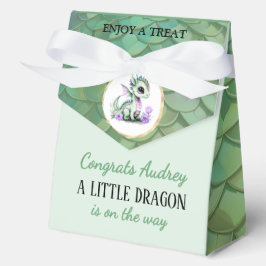 Caja Para Regalos Un pequeño dragón está en camino 4"w x 2"l x 5"h