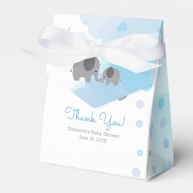 Caja Para Regalos Un pequeño elefante de cacahuete Baby Shower (Front Side)