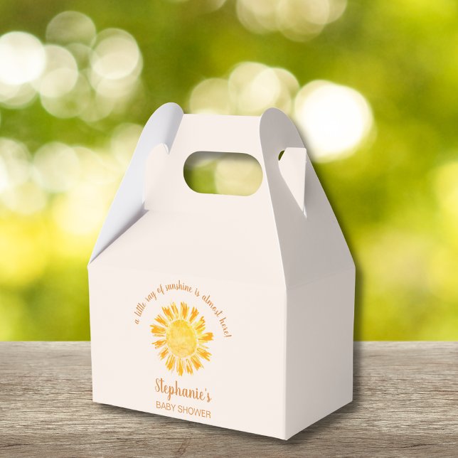 Caja Para Regalos Un Pequeño Rayo De Sunshine Baby Shower (Subido por el creador)