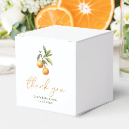 Caja Para Regalos Un Pequeño Testigo Está En Camino Naranja Baby Sho