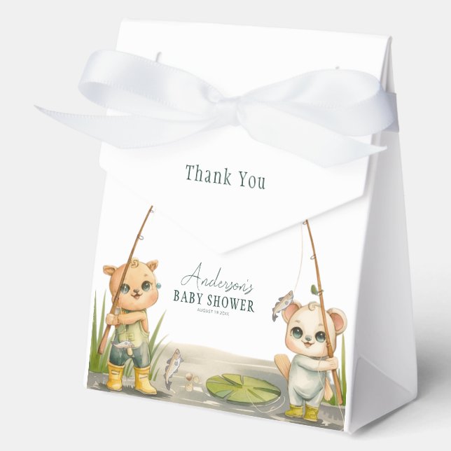 Caja Para Regalos Un pescador tambaleante en Baby Shower (Anverso)