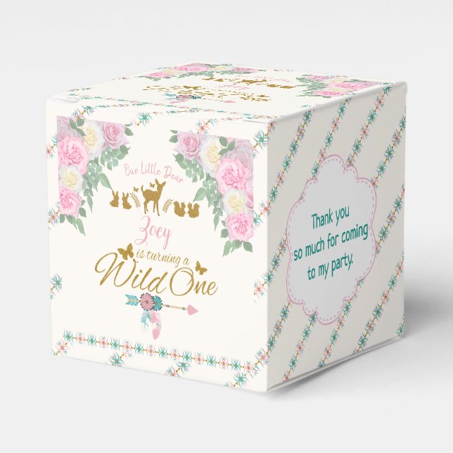 Caja Para Regalos Un Salvaje - Primer Cumpleaños (Costado Anverso)