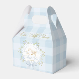 Caja Para Regalos Un Silly Goose Niño de Gingham Azul Cumpleaños 1