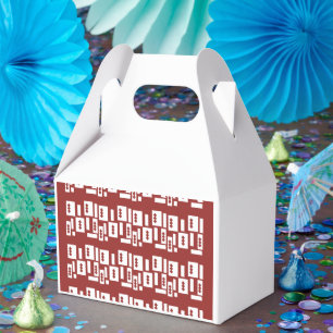 Caja Para Regalos Una alfombra roja con un patrón texturado se extie