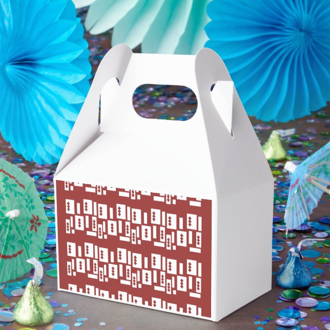 Caja Para Regalos Una alfombra roja con un patrón texturado se extie (Fiesta)