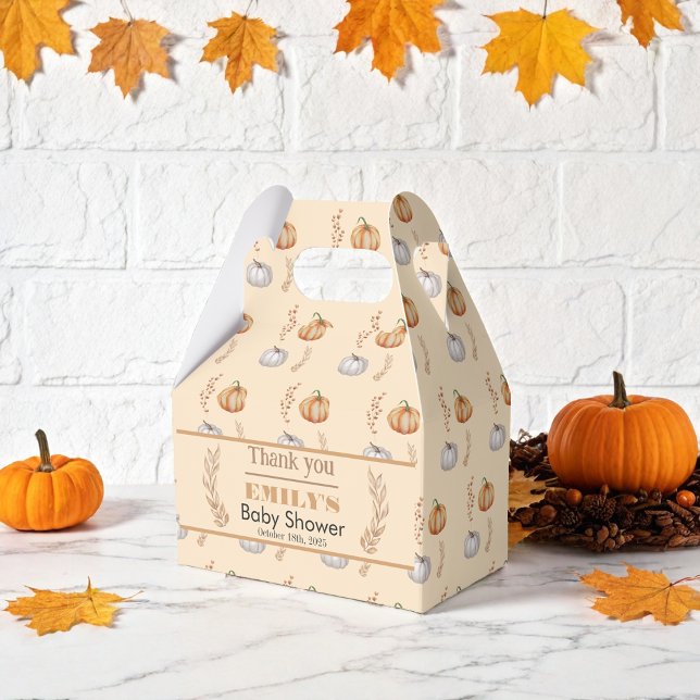 Caja Para Regalos Una calabaza está en camino - Baby Shower (Subido por el creador)