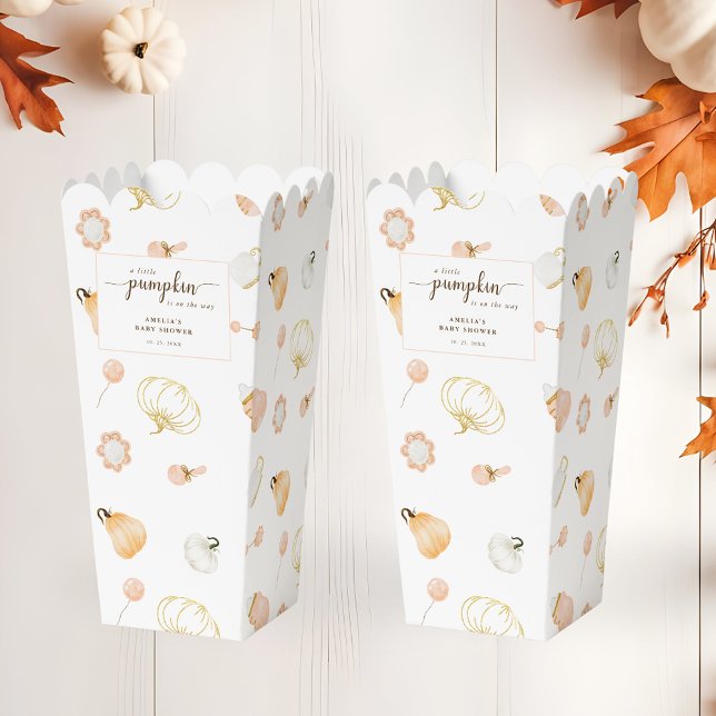Caja Para Regalos Una Calabaza Está En Camino Chica Baby Shower (Subido por el creador)