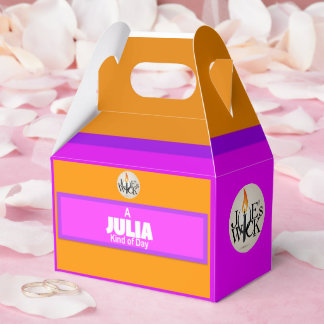 Caja Para Regalos Una clase de día de Julia con estampado de logotip