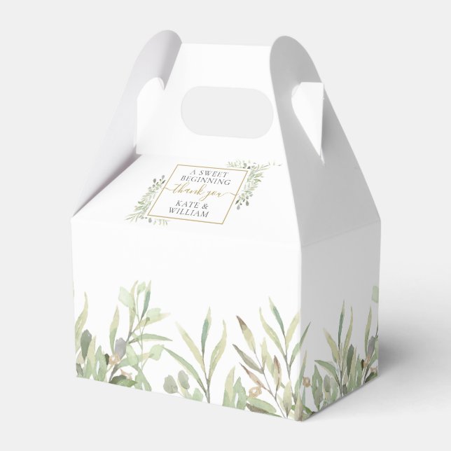 Caja Para Regalos Una dulce boda de agradecimiento de verde comienzo (Front Side)