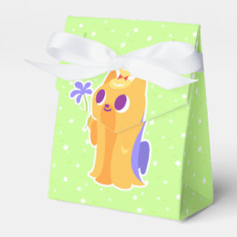 Caja Para Regalos "Una flor para ti" Kawaii Yorkie de pelo largo