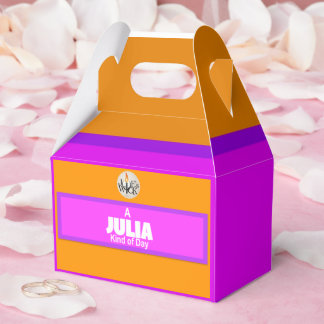 Caja Para Regalos Una impresión de un día de Julia con el logotipo d