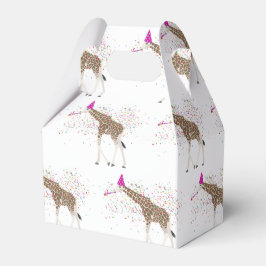 Caja Para Regalos Una jirafa de fiesta de animales de Safari con un