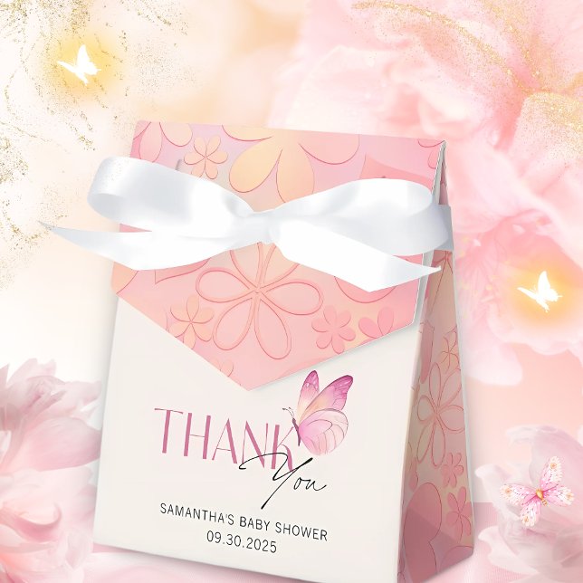Caja Para Regalos Una mariposa pequeña está en camino a Baby Shower (Subido por el creador)