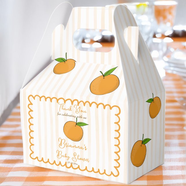 Caja Para Regalos Una pequeña ducha de bebé de cítricos caprichosos (A little cutie whimsical citrus baby shower favors personalized favor boxes)