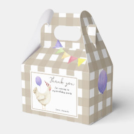 Caja Para Regalos Una pollita cumpleaños primero agradecimiento