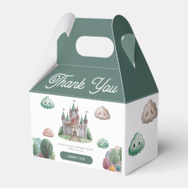 Caja Para Regalos Una vez el Castillo Verde Pastel Baby Shower