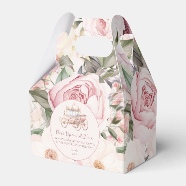 Caja Para Regalos Una vez la Princesa Rosa Baby Shower (Front Side)
