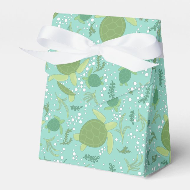 Caja Para Regalos Under Sea Turtles Baby Shower (Front Side)