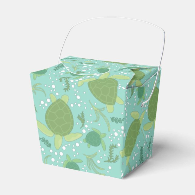 Caja Para Regalos Under Sea Turtles Baby Shower (Front Side)