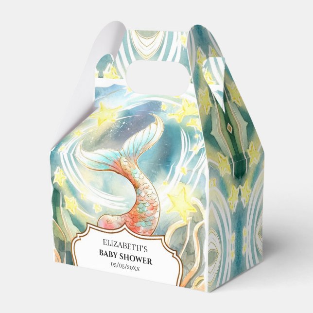 Caja Para Regalos Under the Sea Mermaid Baby Shower (Front Side)