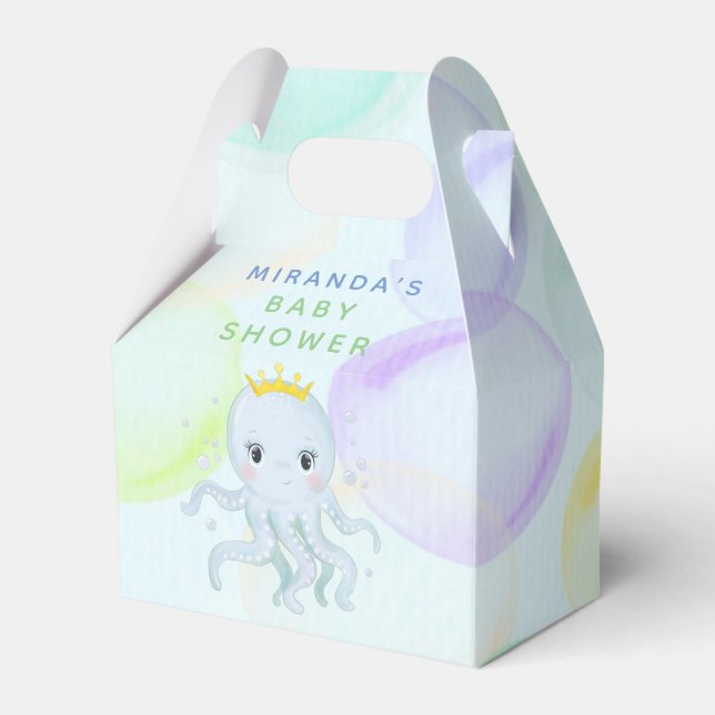 Caja Para Regalos Under the Sea Prince Octopus Boy Baby Shower (Front Side)